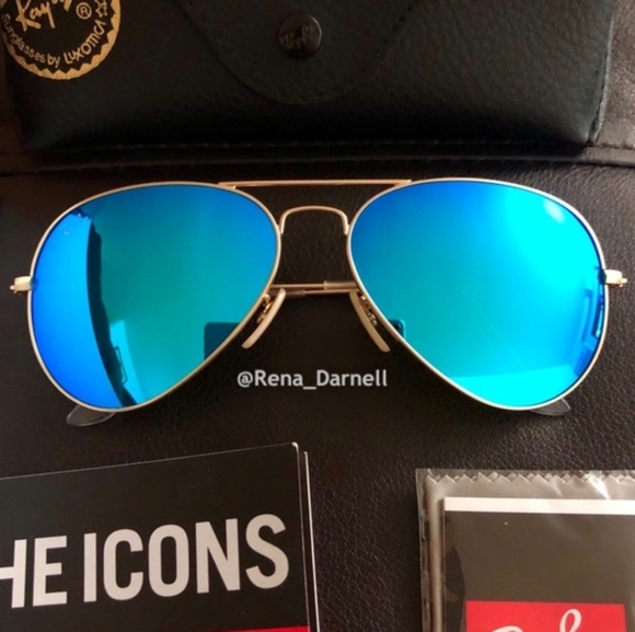 Ray-Ban Aviator RB3025 Blue Mirror New - Picture 3 of 14
